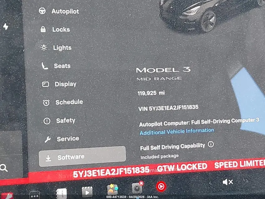2018 TESLA MODEL 3 LONG RANGE/MID RANGE