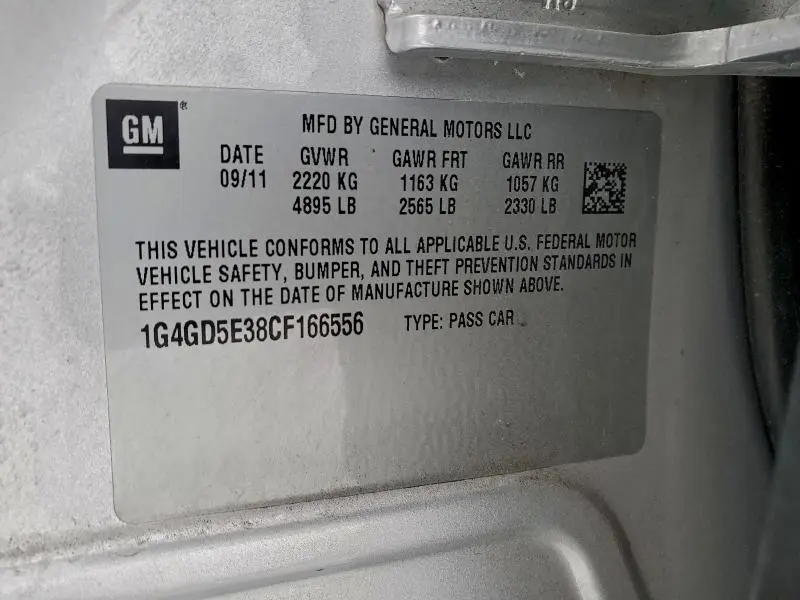 2012 BUICK LACROSSE PREMIUM  