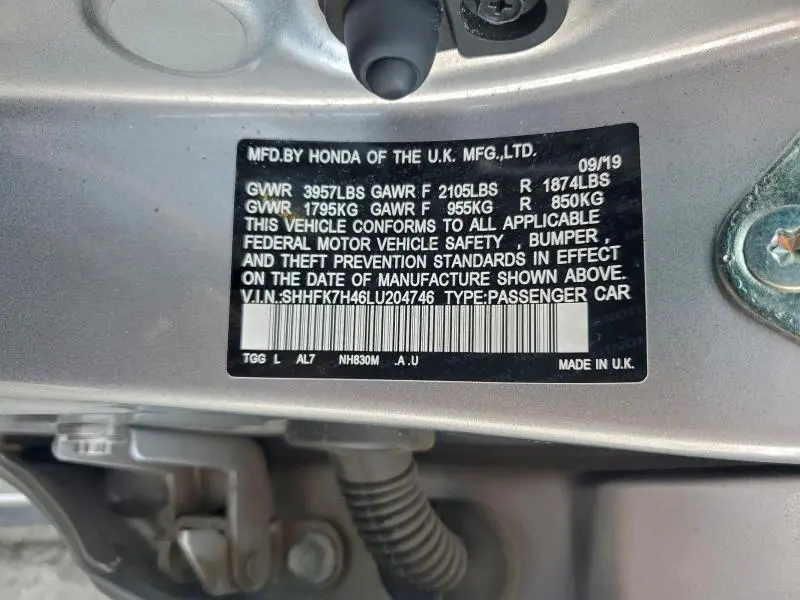 2020 HONDA CIVIC SPORT  