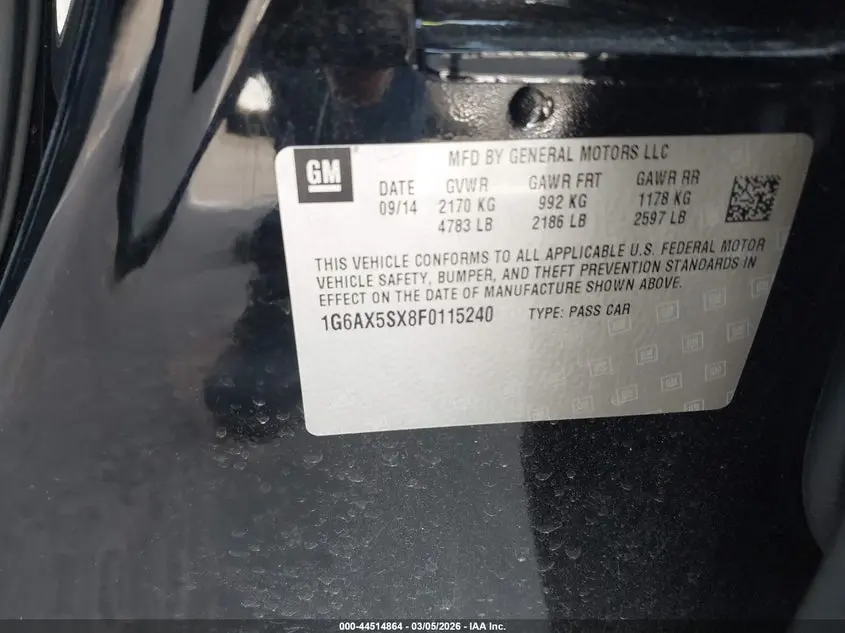2015 CADILLAC CTS LUXURY