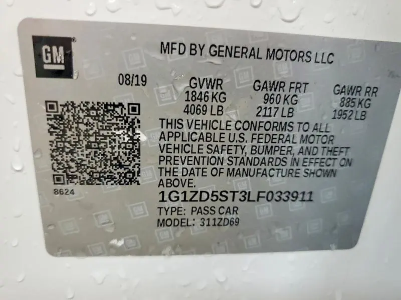 2020 CHEVROLET MALIBU LT  