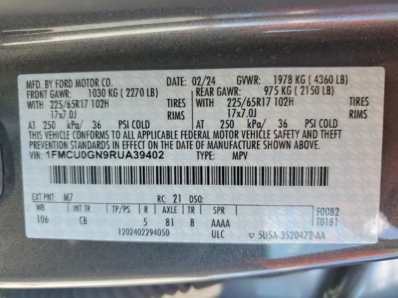 2024 FORD ESCAPE ACTIVE  