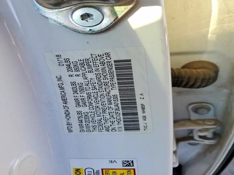 2018 HONDA ACCORD SPORT  