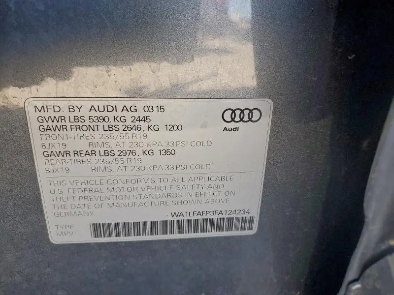 2015 AUDI Q5 PREMIUM PLUS  