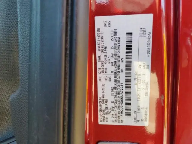 2019 FORD ESCAPE SEL  