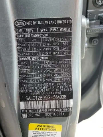 2016 LAND ROVER DISCOVERY SPORT HSE LUXURY  