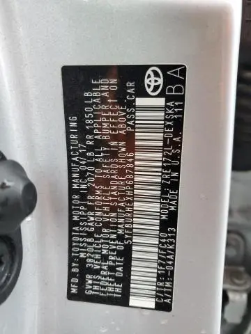 2017 TOYOTA COROLLA L  