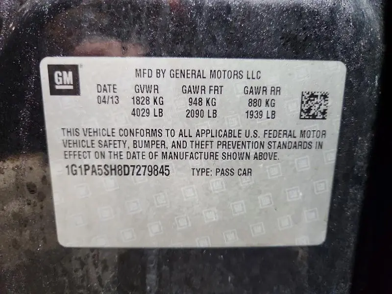 2013 CHEVROLET CRUZE LS  