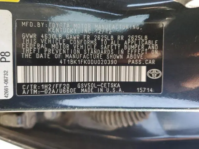 2013 TOYOTA CAMRY SE  