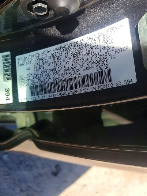 2012 TOYOTA TACOMA DOUBLE CAB PRERUNNER  