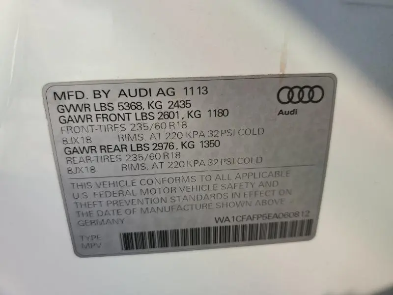 2014 AUDI Q5 PREMIUM  