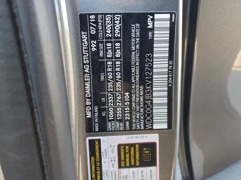 2019 MERCEDES-BENZ GLC 300  