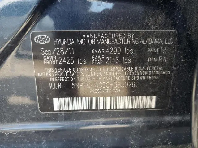 2012 HYUNDAI SONATA SE