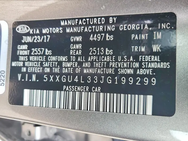 2018 KIA OPTIMA EX  