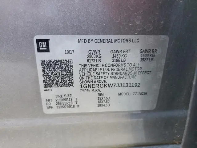 2018 CHEVROLET TRAVERSE LT  