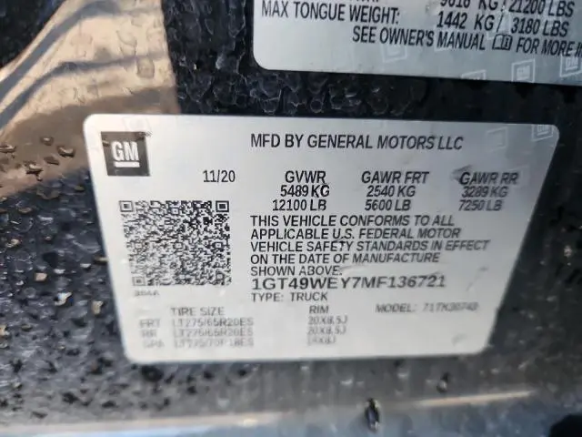 2021 GMC SIERRA K3500  