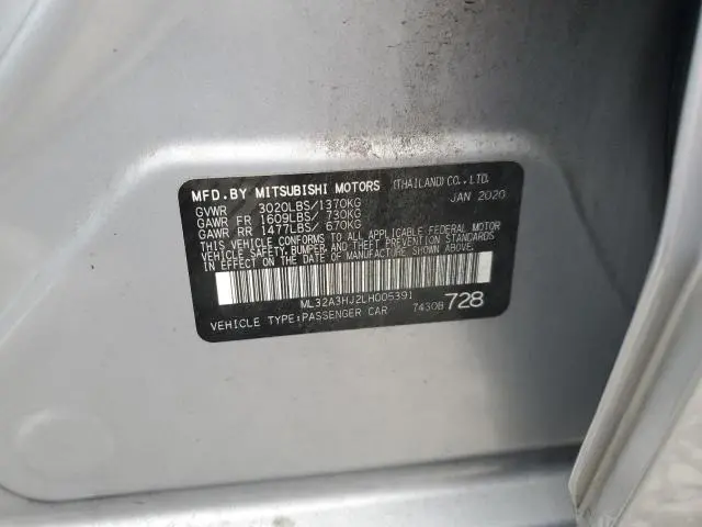 2020 MITSUBISHI MIRAGE ES  