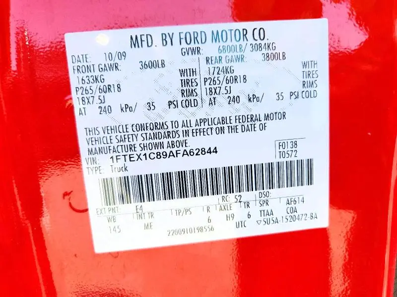 2010 FORD F150 SUPER CAB  