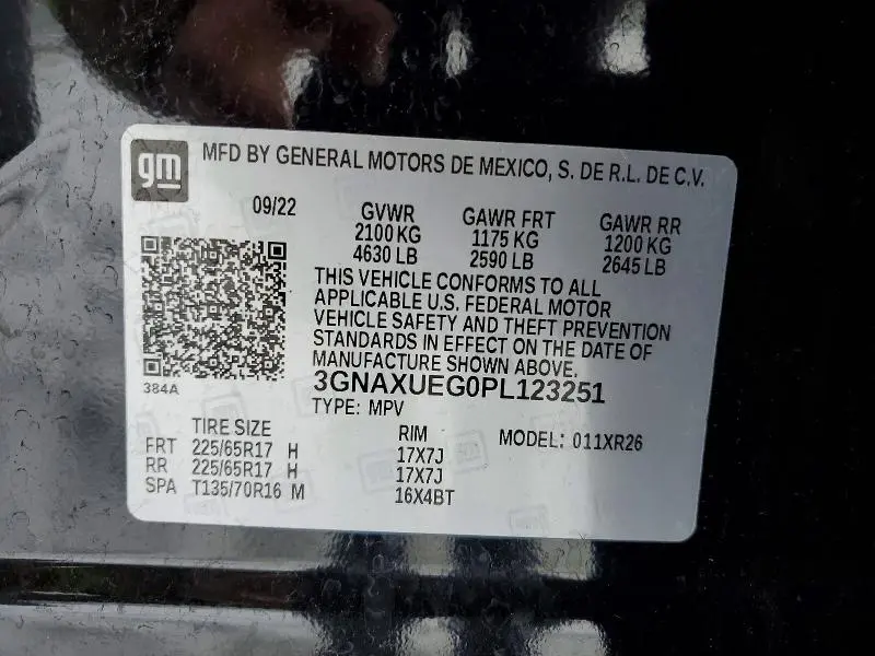 2023 CHEVROLET EQUINOX LT  