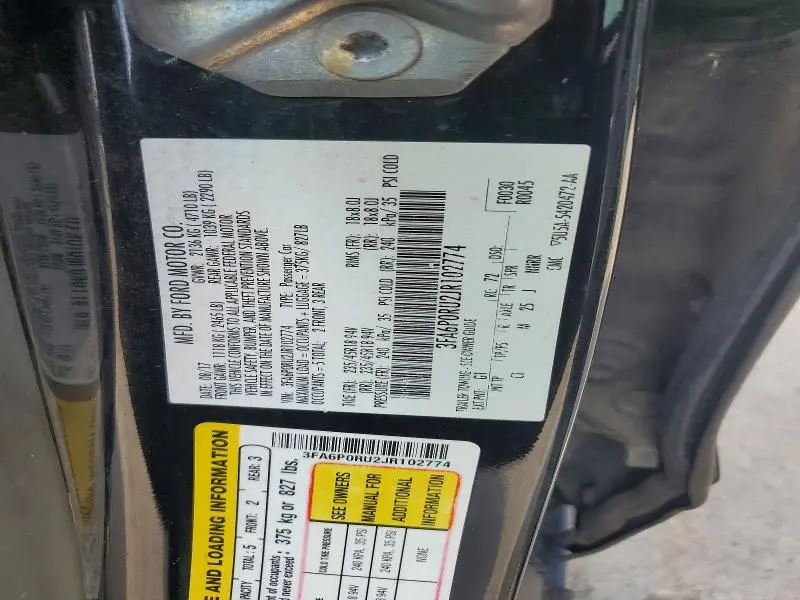 2018 FORD FUSION TITANIUM/PLATINUM HEV  