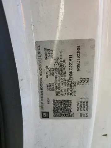 2019 CHEVROLET SILVERADO C1500  