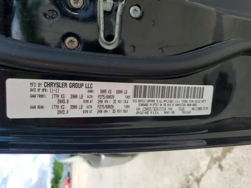 2012 DODGE RAM 1500 SLT  