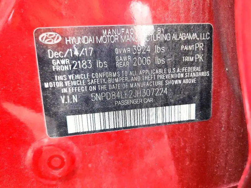 2018 HYUNDAI ELANTRA SEL  