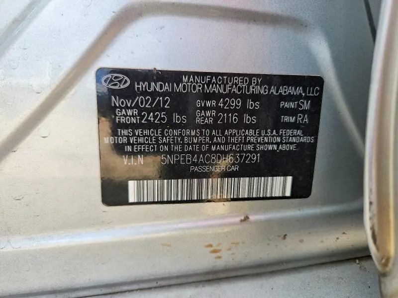 2013 HYUNDAI SONATA GLS  