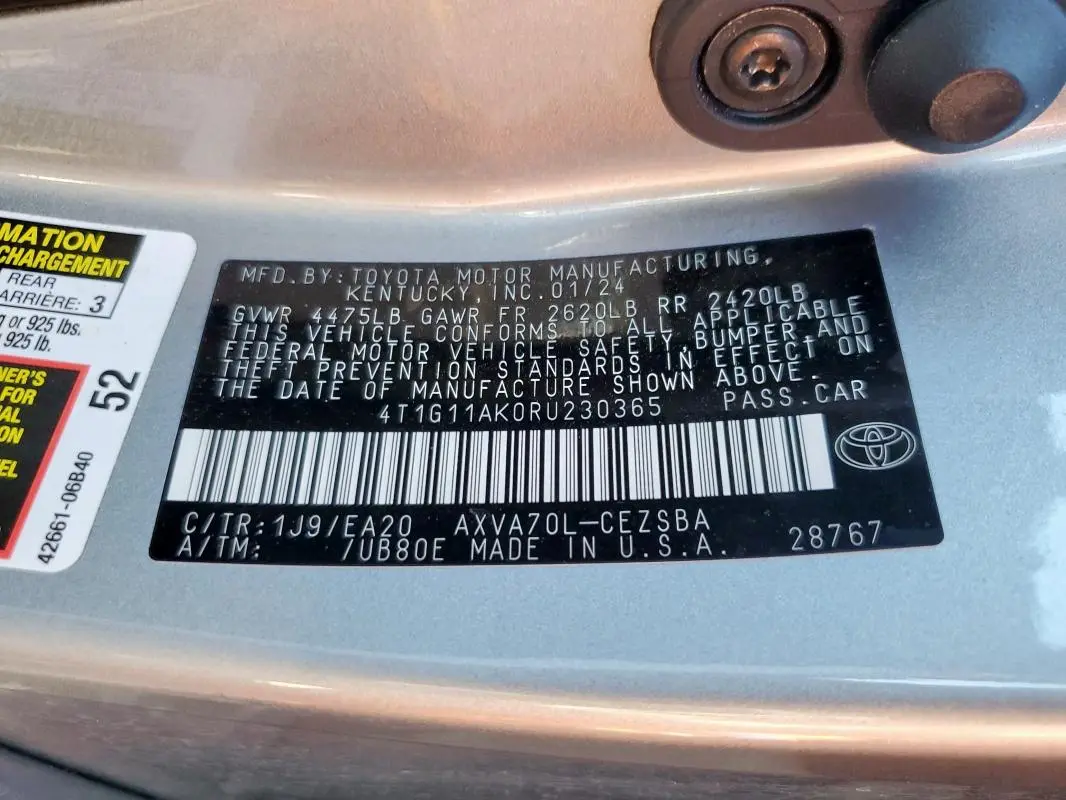 2024 TOYOTA CAMRY SE NIGHT SHADE  