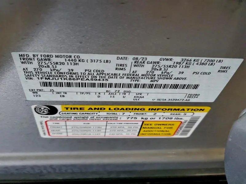 2023 FORD EXPEDITION LIMITED  