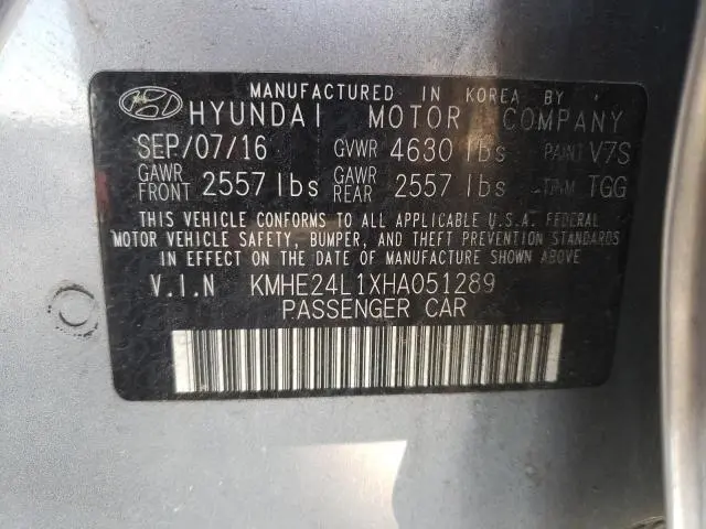 2017 HYUNDAI SONATA HYBRID  