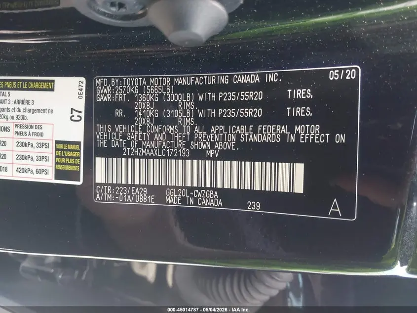 2020 LEXUS RX 350  