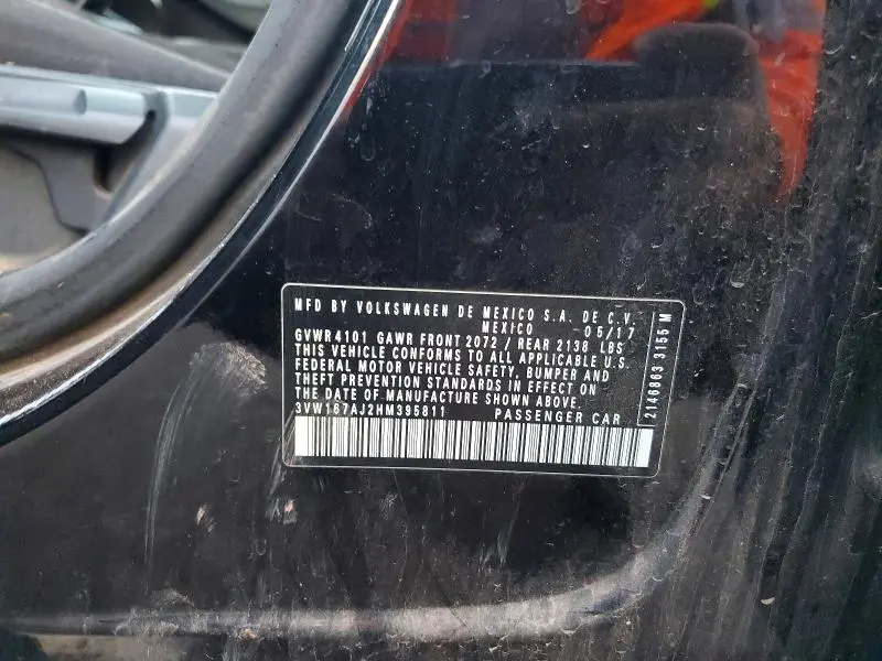 2017 VOLKSWAGEN JETTA S  