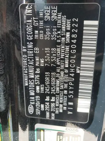 2020 KIA TELLURIDE EX  