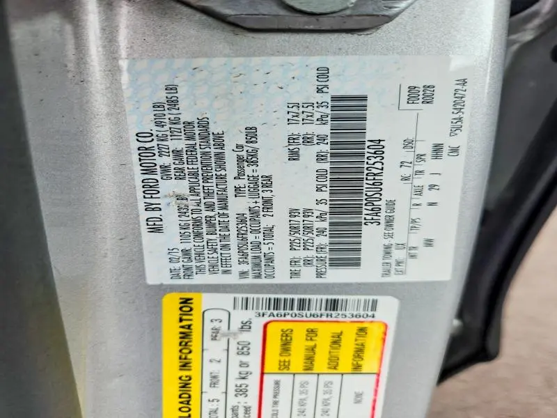 2015 FORD FUSION TITANIUM PHEV  