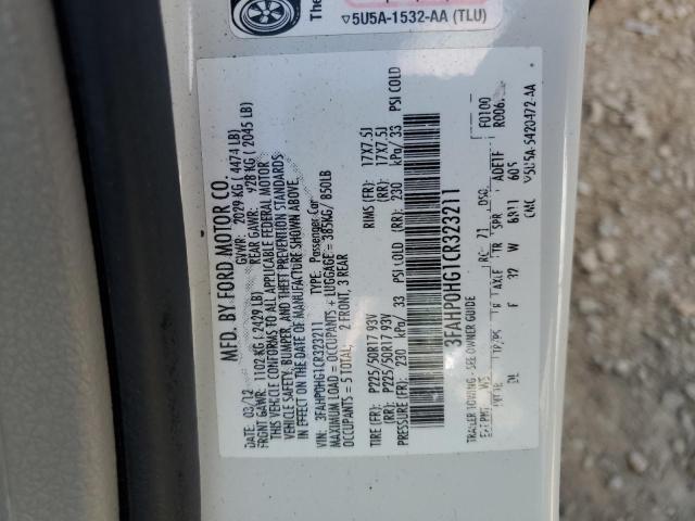 2012 FORD FUSION SE