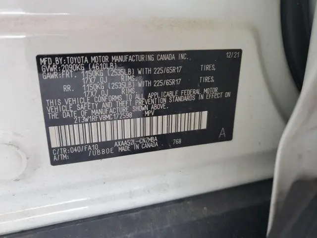 2021 TOYOTA RAV4 XLE  