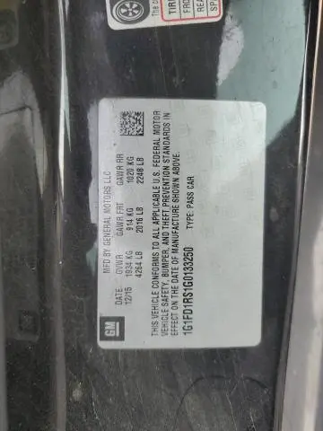 2016 CHEVROLET CAMARO LT  