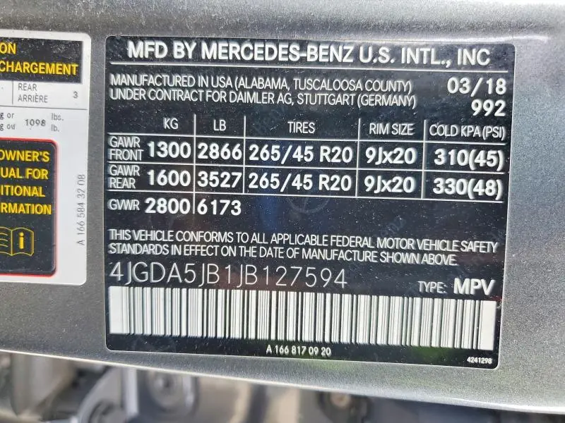 2018 MERCEDES-BENZ GLE 350  