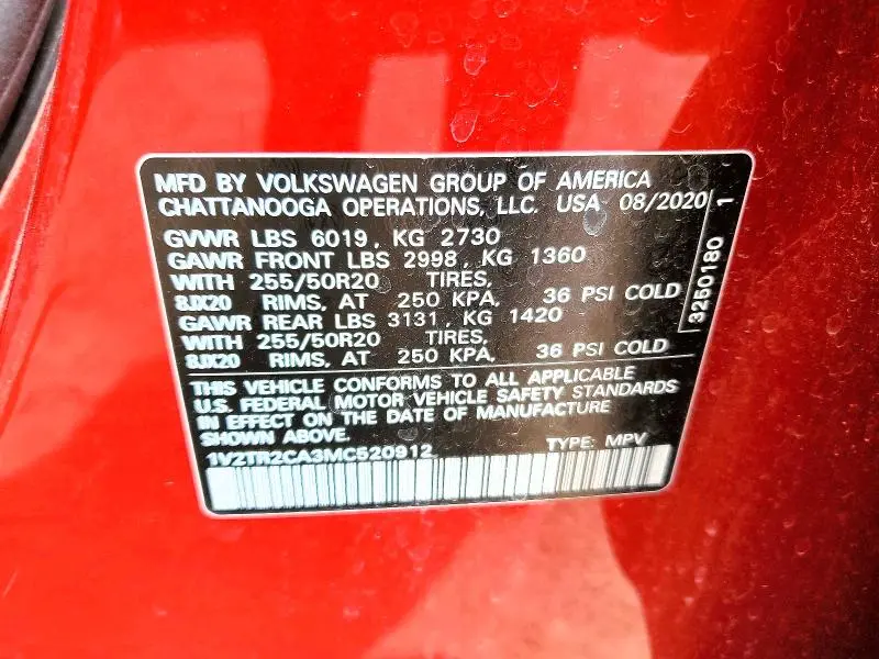 2021 VOLKSWAGEN ATLAS SEL PREMIUM  