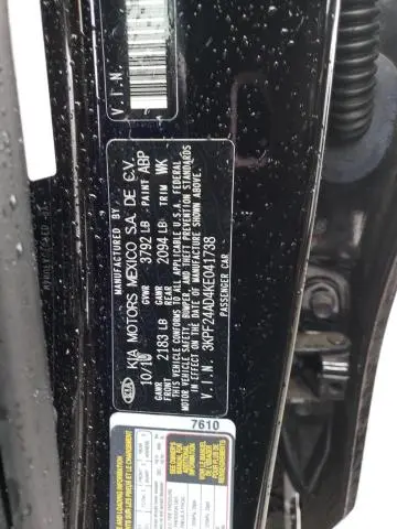 2019 KIA FORTE FE  