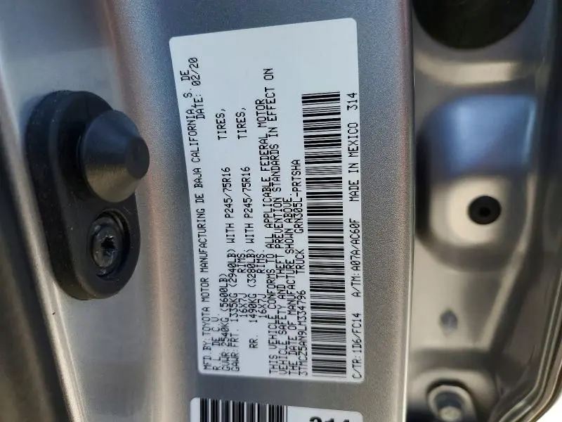 2020 TOYOTA TACOMA DOUBLE CAB  