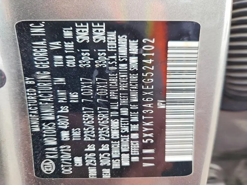 2014 KIA SORENTO LX  