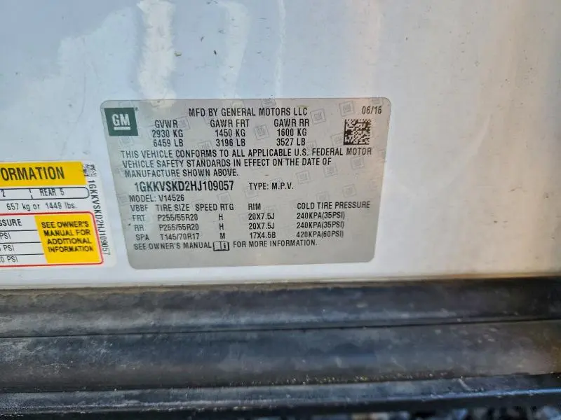 2017 GMC ACADIA LIMITED SLT-2  