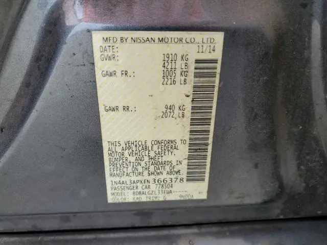 2015 NISSAN ALTIMA 2.5