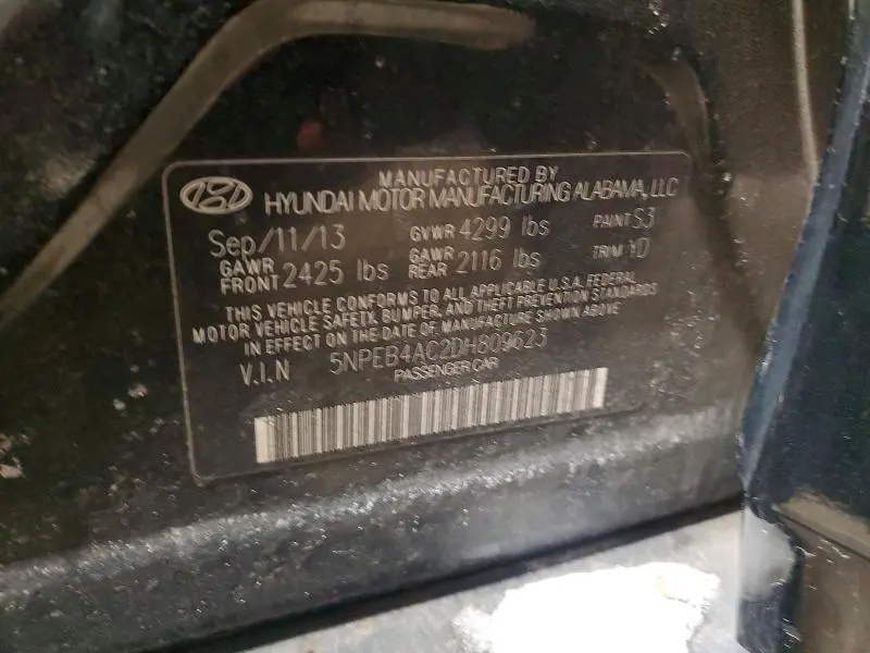 2013 HYUNDAI SONATA GLS  