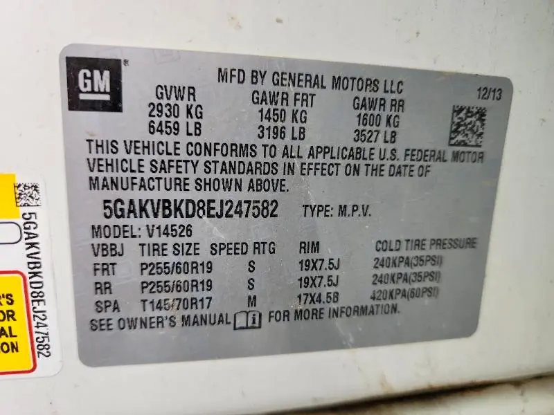 2014 BUICK ENCLAVE   