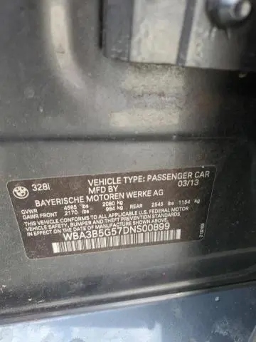 2013 BMW 328 XI SULEV