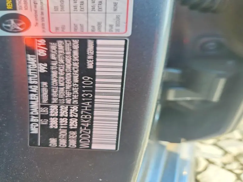 2017 MERCEDES-BENZ E 300 4MATIC  