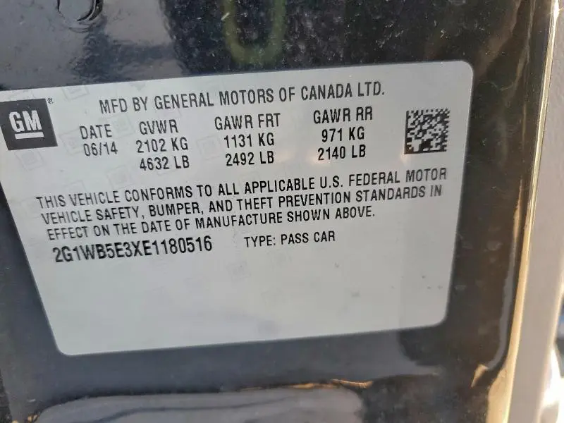 2014 CHEVROLET IMPALA LIMITED LT  